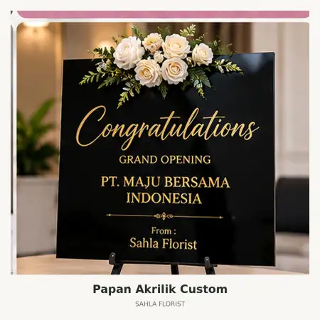 Papan Bunga Akrilik Pondok Melati